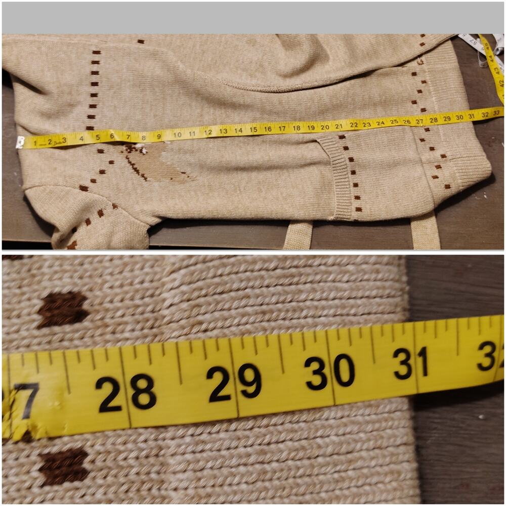Lauren Ralph Lauren Equestrian Horse Intarsia Belted Cardigan M - Picture 6 of 13